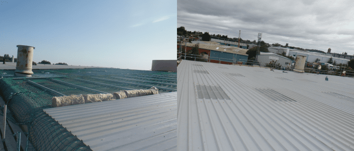 Before and after of corrosion treatment