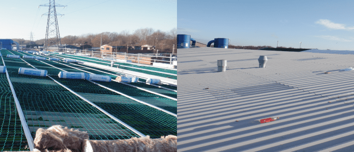 Before and after of flashings and fixing replacements